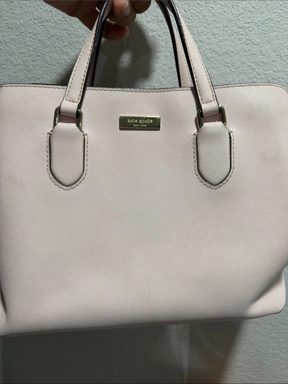 kate spade Pale Blush Leather Satchel with Gold Hardware